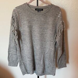 Ashley Stewart Silver Embellished Women's Sweater